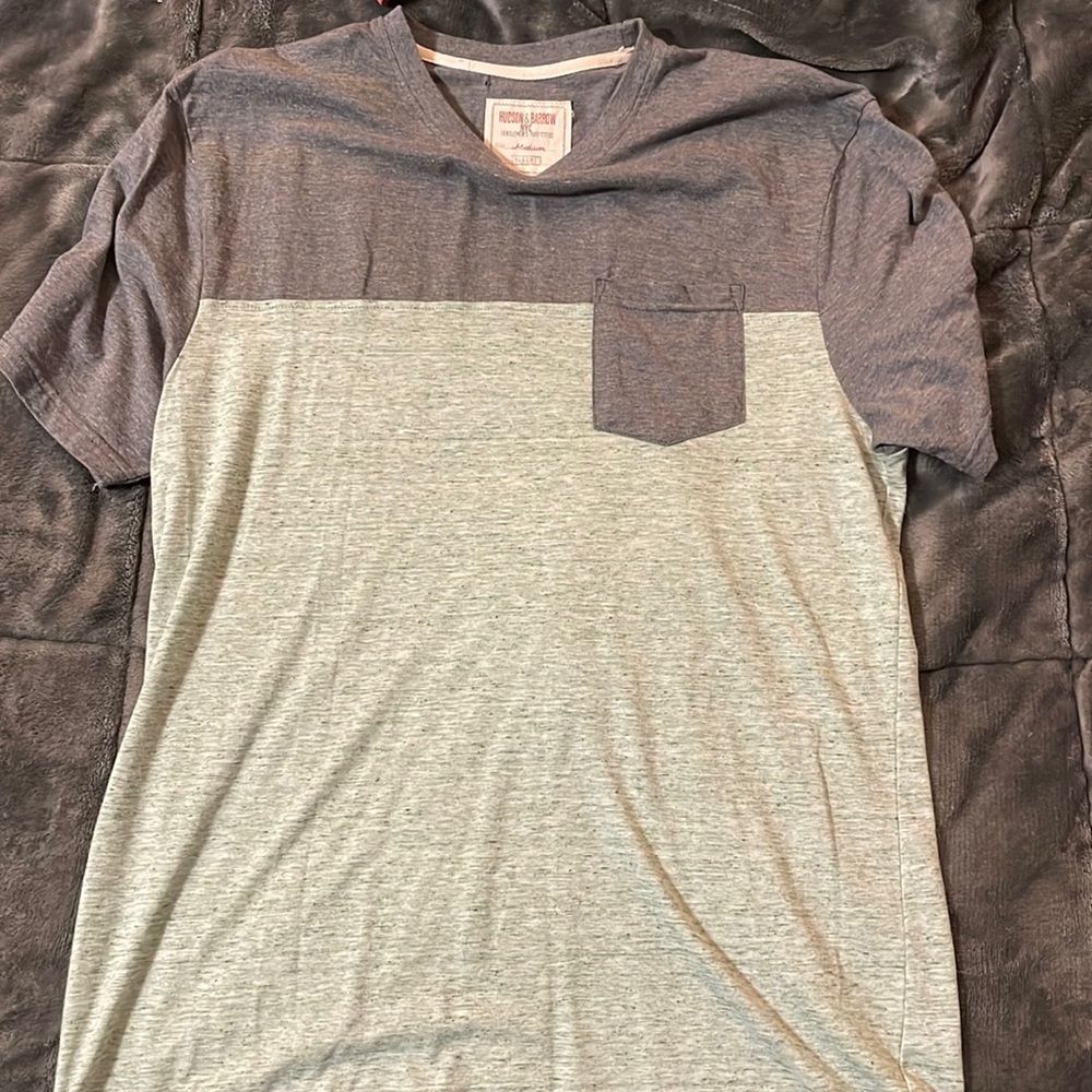 Hudson & Barrow NYC Men’s Tee Grey/Green Size M